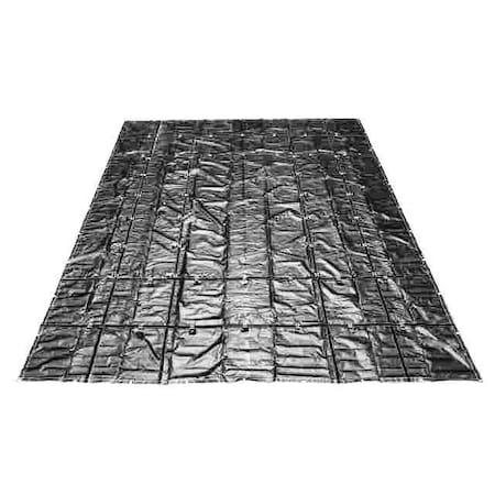 Tarps Now Heavy Duty Tarp, 24 ft x 24 ft, 20 Mil, Black, Vinyl MTH2424-BLK